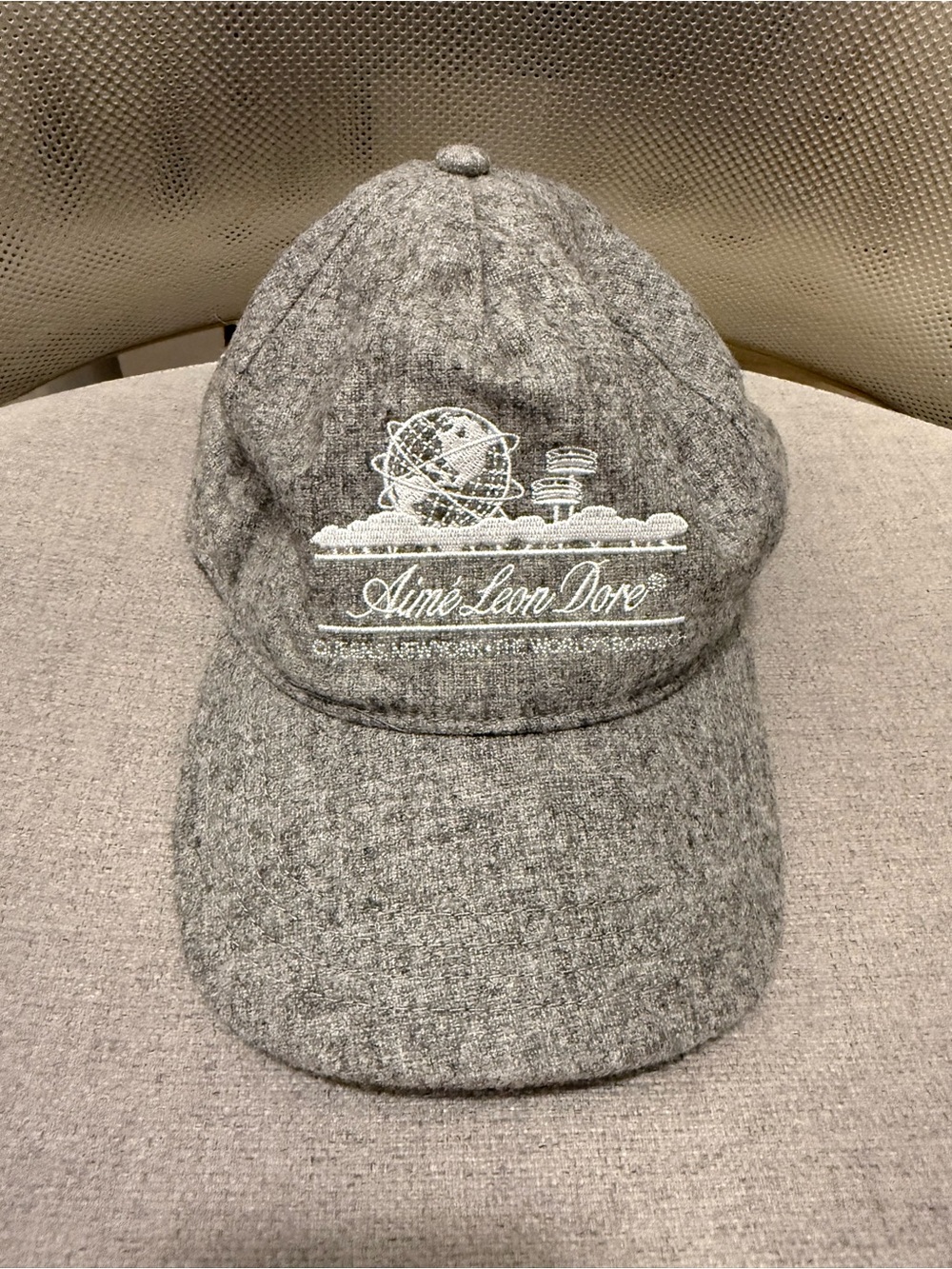 Aime Leon Dore Wool Unisphere Hat - Light Grey